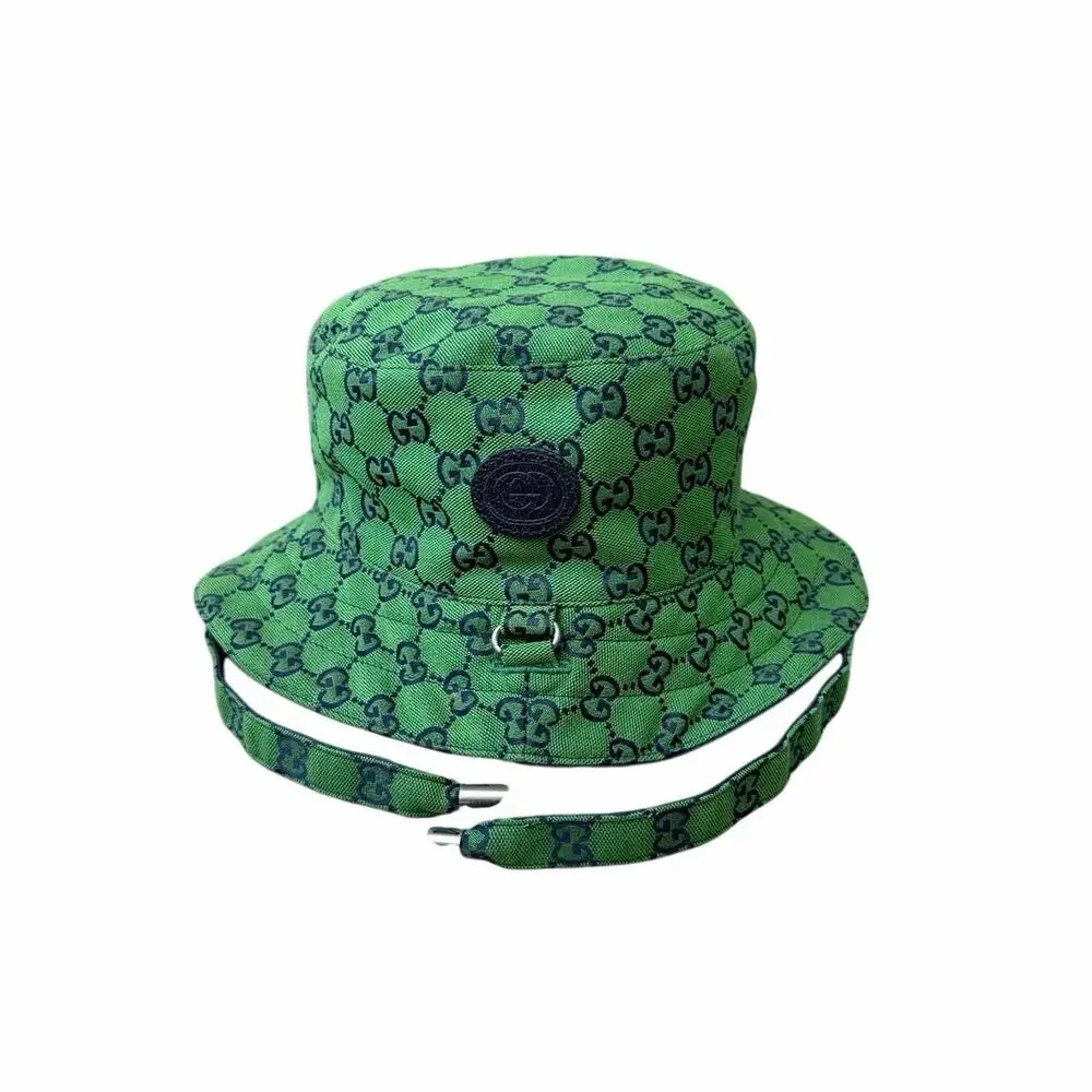 Gucci Self-Tie Green Bucket Hat (Size L)